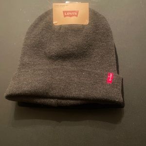 MENS LEVI'S BLACK N CHARCOAL 2-PACK BEANIE ONE SIZE